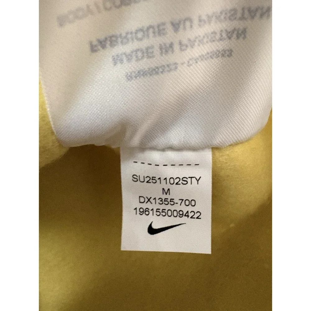 NEW Nike Solo Swoosh Fleece Pullover Hoodie Yellow Men's Size Medium DX1355-700
